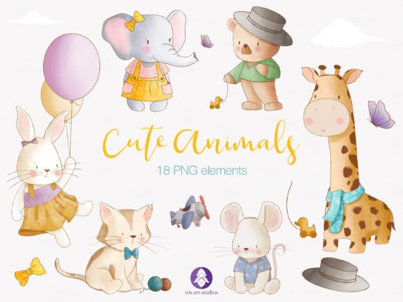 Bringing Joy to Your Projects with Cute Animals Clipart and Baby Animals PNG