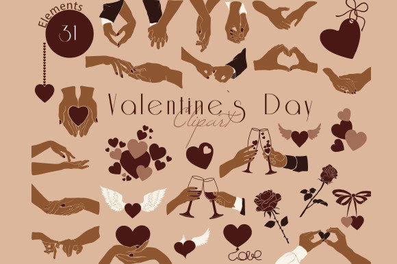 Elevating Modern Romance: The Strategic Value of Valentine's Day Clipart and Hands SVG