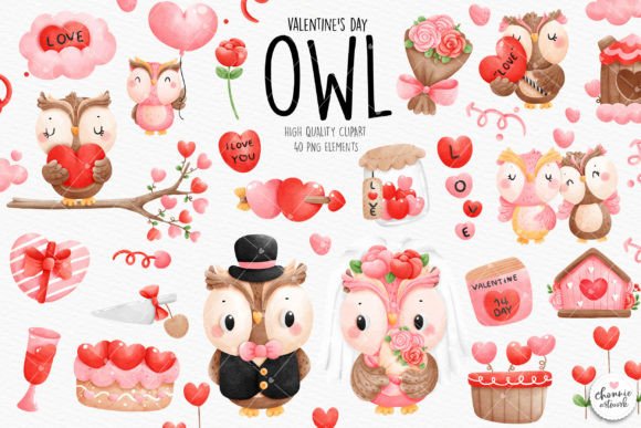Integrating Valentine's Day Owl Clipart and Love Owl Designs into Professional Creative Workflows